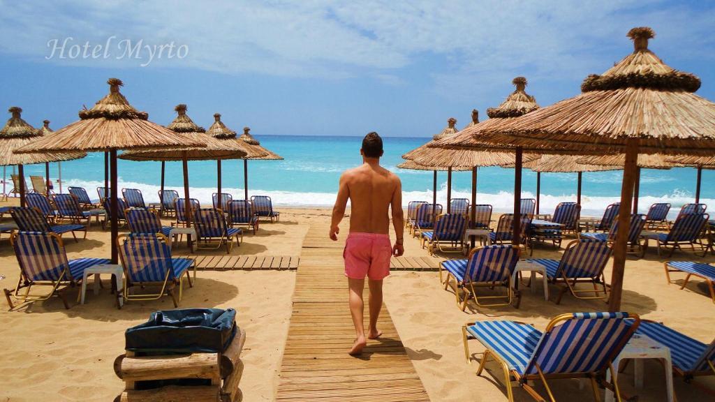 Mirto Beach Hotel & Restaurant Paralia Vrachou Zewnętrze zdjęcie